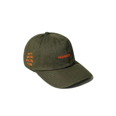 Pre-owned Anti Social Club X Undefeated Paranoid Cap In Olive