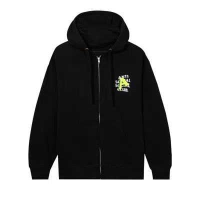 Pre-owned Anti Social Social Club A Is For Zip Hoodie 'black'