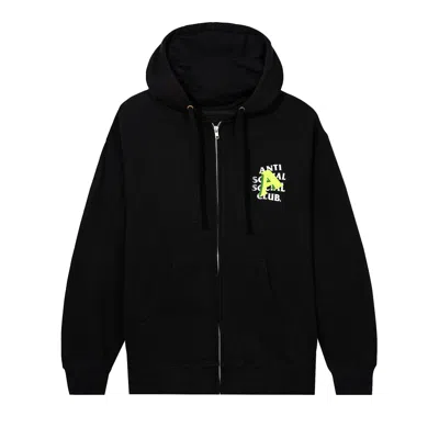 Pre-owned Anti Social Social Club A Is For Zip Hoodie 'black'