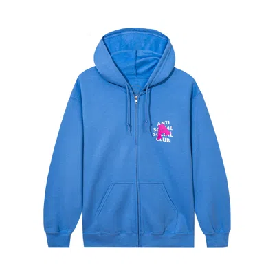 Pre-owned Anti Social Social Club A Is For Zip Hoodie 'blue'