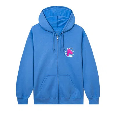 Pre-owned Anti Social Social Club A Is For Zip Hoodie 'blue'