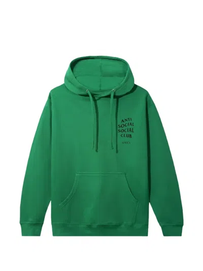 Anti Social Social Club Africa Graphic Hoodie In Green