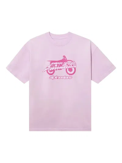 Anti Social Social Club Alpine Stars Moto T-shirt In Multi