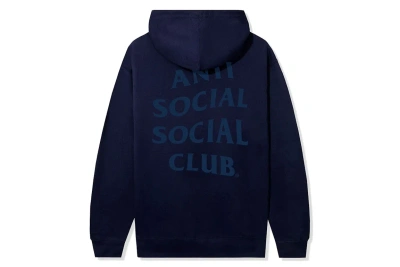 Pre-owned Anti Social Social Club Analogous Hoodie Navy