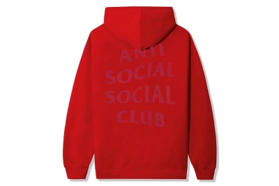 Pre-owned Anti Social Social Club Analogous Hoodie Red