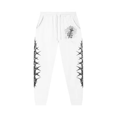 Pre-owned Anti Social Social Club Anguish Sweatpants 'white' | Men's Size Xl