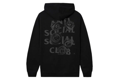 Pre-owned Anti Social Social Club Bat Emoji F&f Hoodie Royal/black