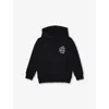 Anti Social Social Club Mind Games Branded Cotton-jersey Hoody 3-13 In Black