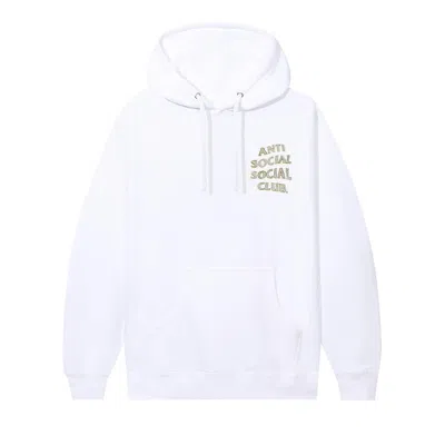 Pre-owned Anti Social Social Club Blurred Lines Mind Games Hoodie 'white' | Men's Size M