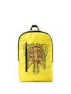 Anti Social Social Club Broken Skeleton-print Backpack In Yellow