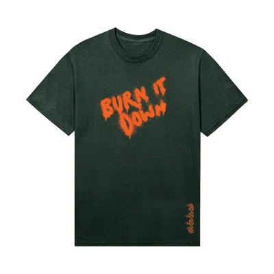 Pre-owned Anti Social Social Club Burn It Down 2 Tee 'green' | Men's Size M