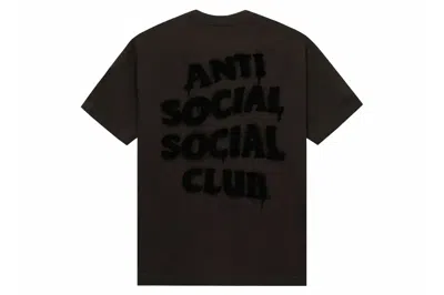 Pre-owned Anti Social Social Club Burn It Down Tee Brown