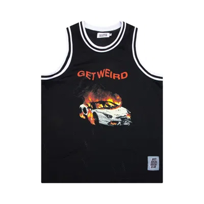 Pre-owned Anti Social Social Club Burnout Basketball Jersey 'black' | Men's Size S