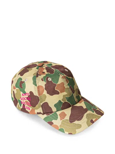 Anti Social Social Club Camouflage-print Baseball Cap In Multi