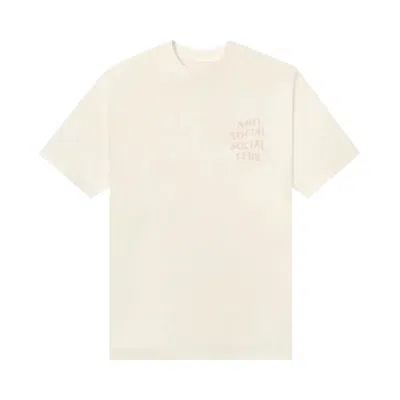 Pre-owned Anti Social Social Club Cancelled Again Tonal Tee 'natural' | Cream | Men's Size L In White