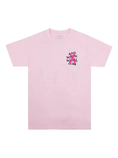 Anti Social Social Club Cancelled Logo T-shirt In Pink