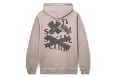 Pre-owned Anti Social Social Club Cancelled Tonal Hoodie Cement