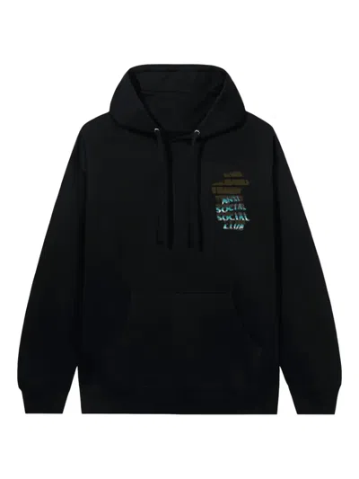 Anti Social Social Club Channel 747 Hoodie In Black