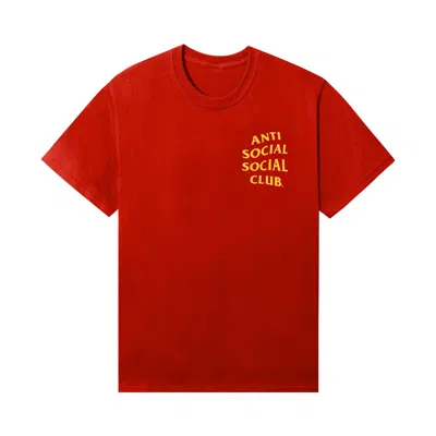 Pre-owned Anti Social Social Club Clasic Mind Games Tee 'fiery Red' | Men's Size L