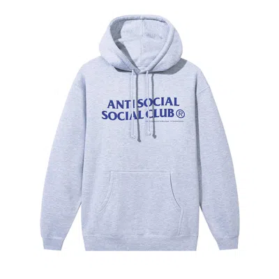 Pre-owned Anti Social Social Club Class 1-a Hoodie 'gunmetal Heather' | Grey | Men's Size Xl