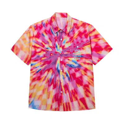 Pre-owned Anti Social Social Club Colorblind Button Up 'multicolor' In Multi-color