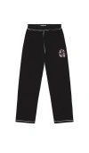 Anti Social Social Club Contrast Stitch Sweats In Black