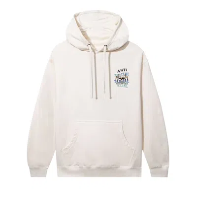 Pre-owned Anti Social Social Club Crawl To Me Hoodie 'bone' In Cream