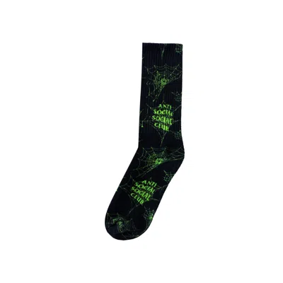 Pre-owned Anti Social Social Club Crawling In The Dark Socks 'black'