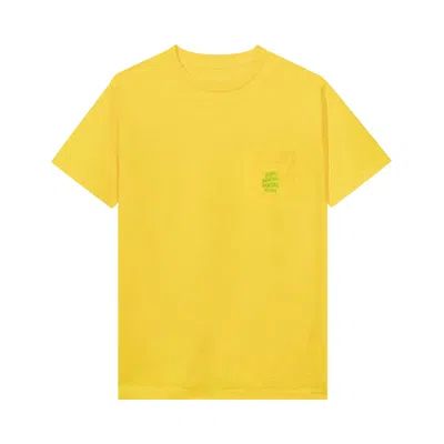 Pre-owned Anti Social Social Club Cross My Heart Tee 'yellow' | Men's Size Xxl