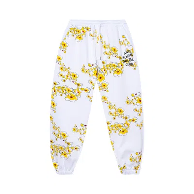 Pre-owned Anti Social Social Club Draw Conclusions Sweatpants 'white' | Men's Size S