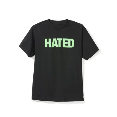Pre-owned Anti Social Social Club Ds Assc Green Logo Hated Black Tee Bape Kith Kaws Vlone