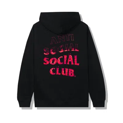 Pre-owned Anti Social Social Club Ds Ss21 Assc Pink Flame A Fire Inside Black Hoodie