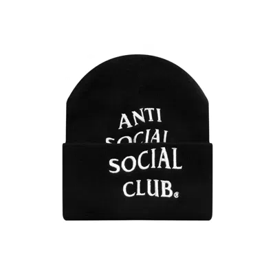 Pre-owned Anti Social Social Club Embroidered Beanie 'black' | Men's Size Onesize