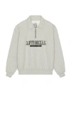 Anti Social Social Club Felt The Same Applique Quarter Zip In Gray