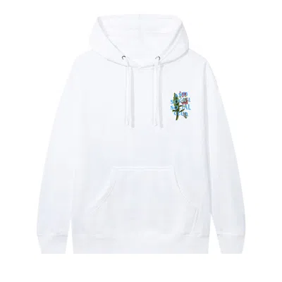 Pre-owned Anti Social Social Club Fiddleneck Hoodie 'white' | Men's Size L