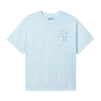 Pre-owned Anti Social Social Club Get Weird Hologram Tee 'sky Blue' | Men's Size L