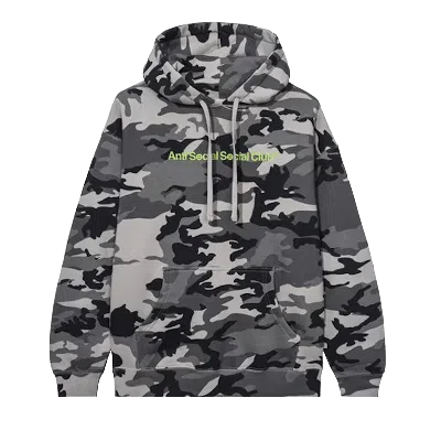 Pre-owned Anti Social Social Club Hoodie 'ice Camo' In Multi-color