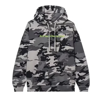 Pre-owned Anti Social Social Club :)* :( Hoodie 'ice Camo' In Multi-color