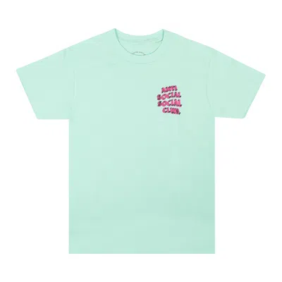 Pre-owned Anti Social Social Club How Deep Short-sleeve T-shirt 'mint' In Green