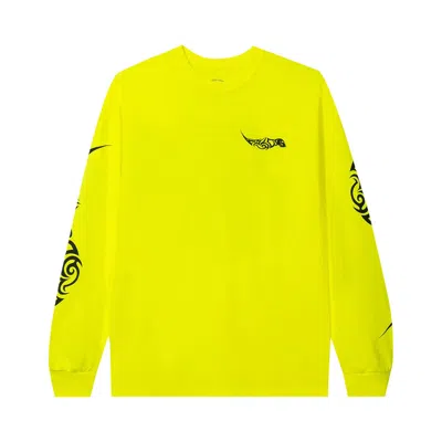 Pre-owned Anti Social Social Club I Get Into It Safety Long-sleeve Tee 'safety Green'