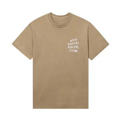 Pre-owned Anti Social Social Club Inside Out Tee 'tan' | Men's Size Xl In Brown