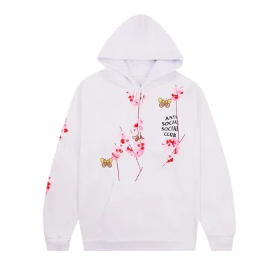 Pre-owned Anti Social Social Club Kkoch Butterflies Full Embroidery Hoodie 'white'