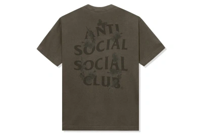 Pre-owned Anti Social Social Club Kkoch Tonal Tee Dusty Brown