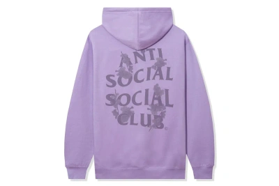 Pre-owned Anti Social Social Club Kkotch Tonal Hoodie Plum