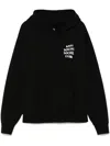 Anti Social Social Club Mens Kkotch Flower-print Relaxed-fit Cotton-jersey Hoody Black In Black
