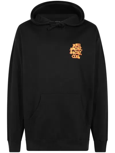 Anti Social Social Club Low Brow "members Only" Hoodie In 黑色