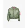 Anti Social Social Club Mens Welcome To The Club Logo-print Woven Bomber Jacket Olive Xl