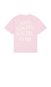 Anti Social Social Club Mind Game Weathered Tee In Pink