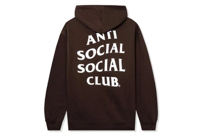 Pre-owned Anti Social Social Club Mind Games Hoodie Brown