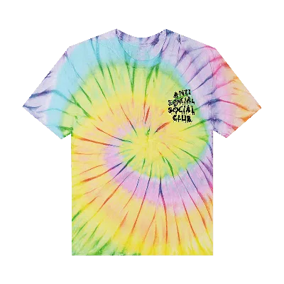 Pre-owned Anti Social Social Club Mind Melt Tee 'tie Dye' In Multi-color